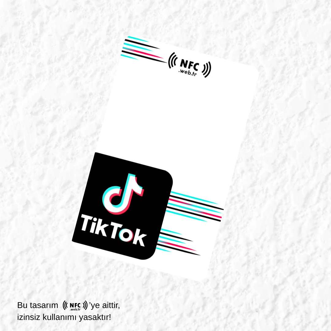 NFC ve QR Kodlu TikTok Takip Kartı