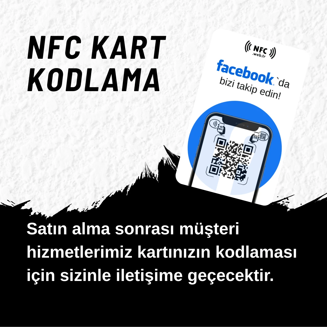 NFC ve QR Kodlu Facebook Takip Kartı