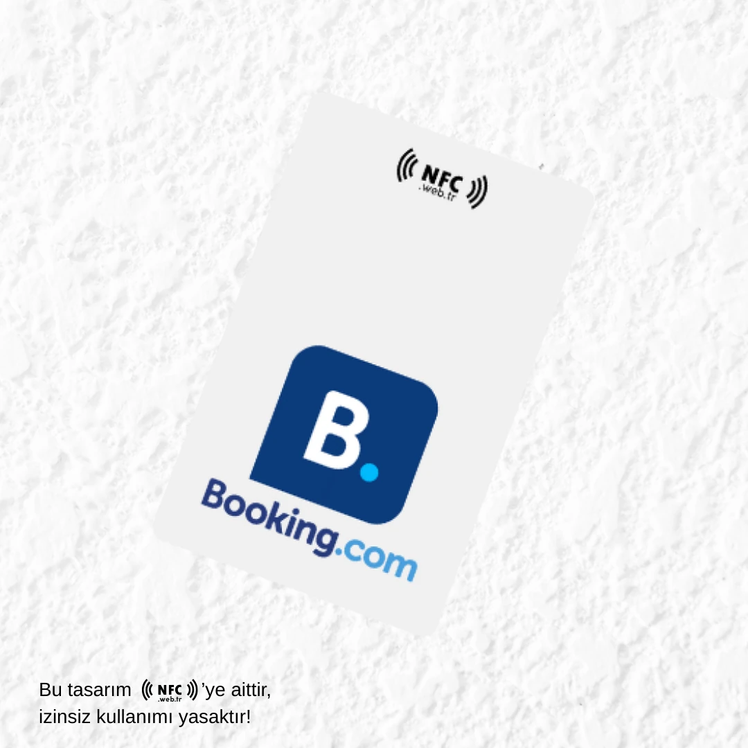 NFC ve QR Kodlu Booking.com Yorum ve Puanlama Kartı