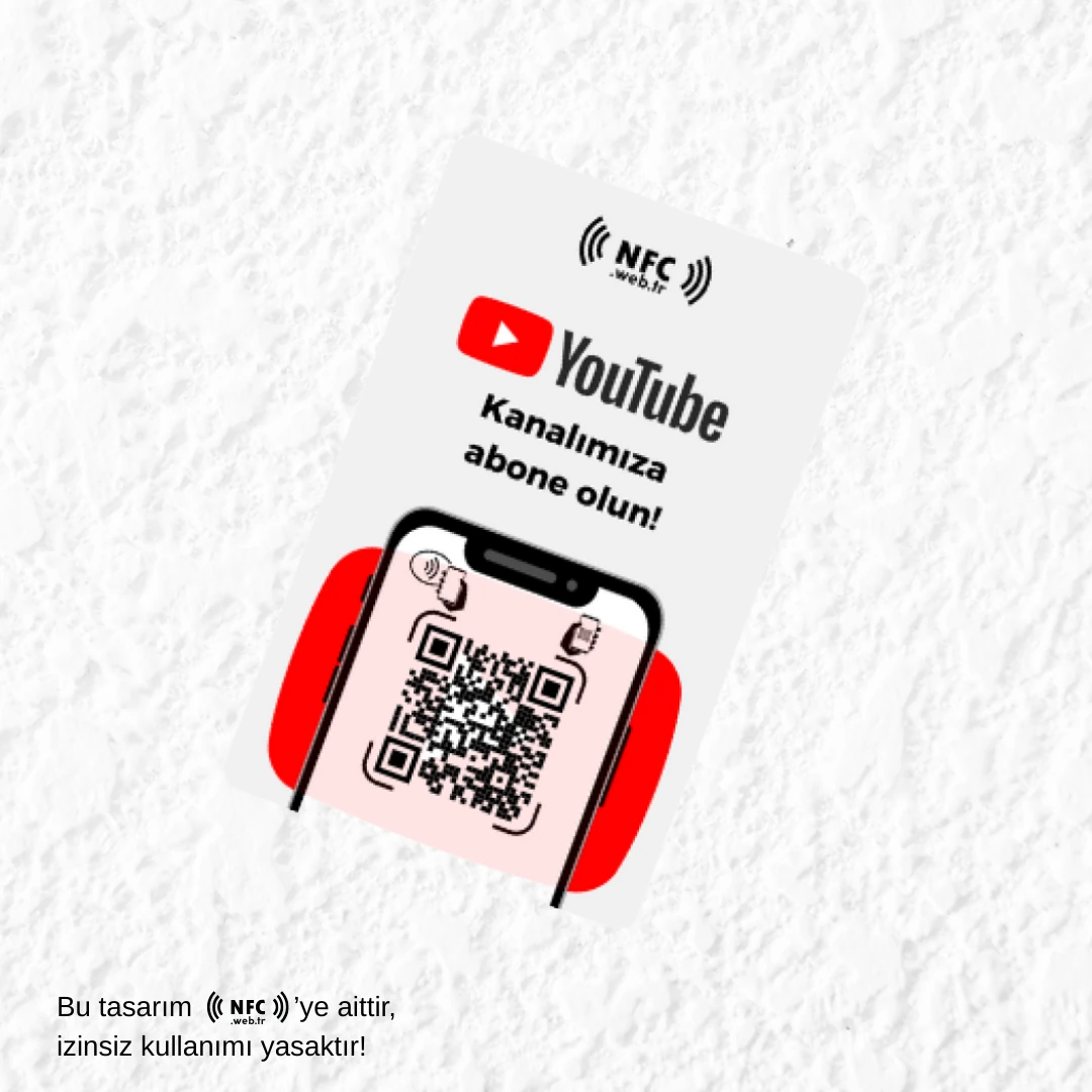 NFC ve QR Kodlu Youtube Takip Kartı