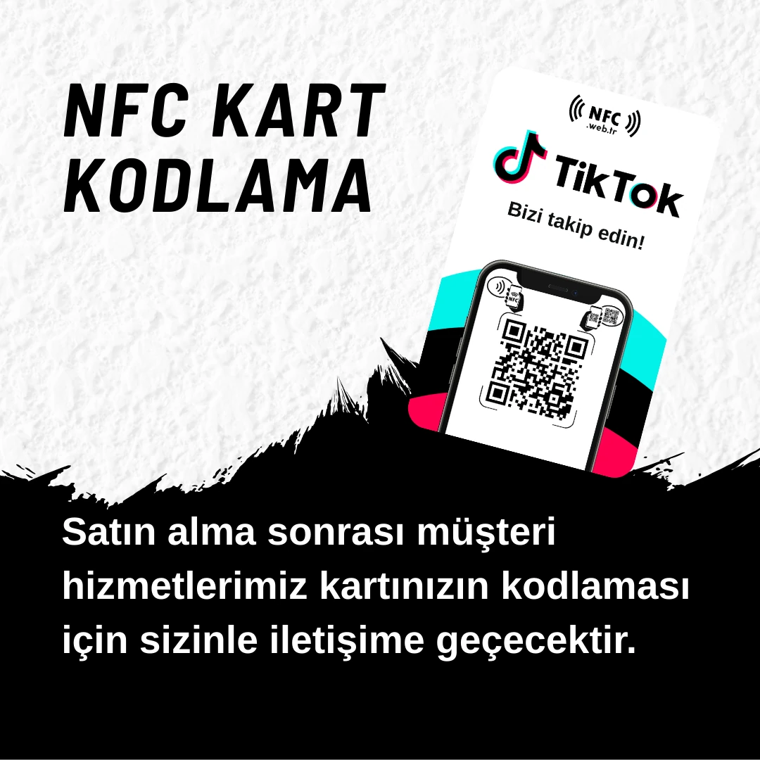 NFC ve QR Kodlu TikTok Takip Kartı