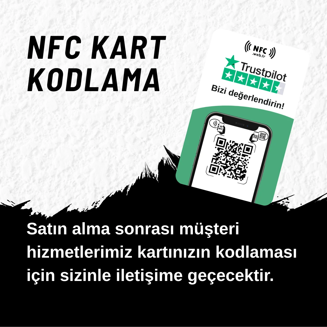 NFC ve QR Kodlu Trustpilot Yorum ve Puanlama Kartı