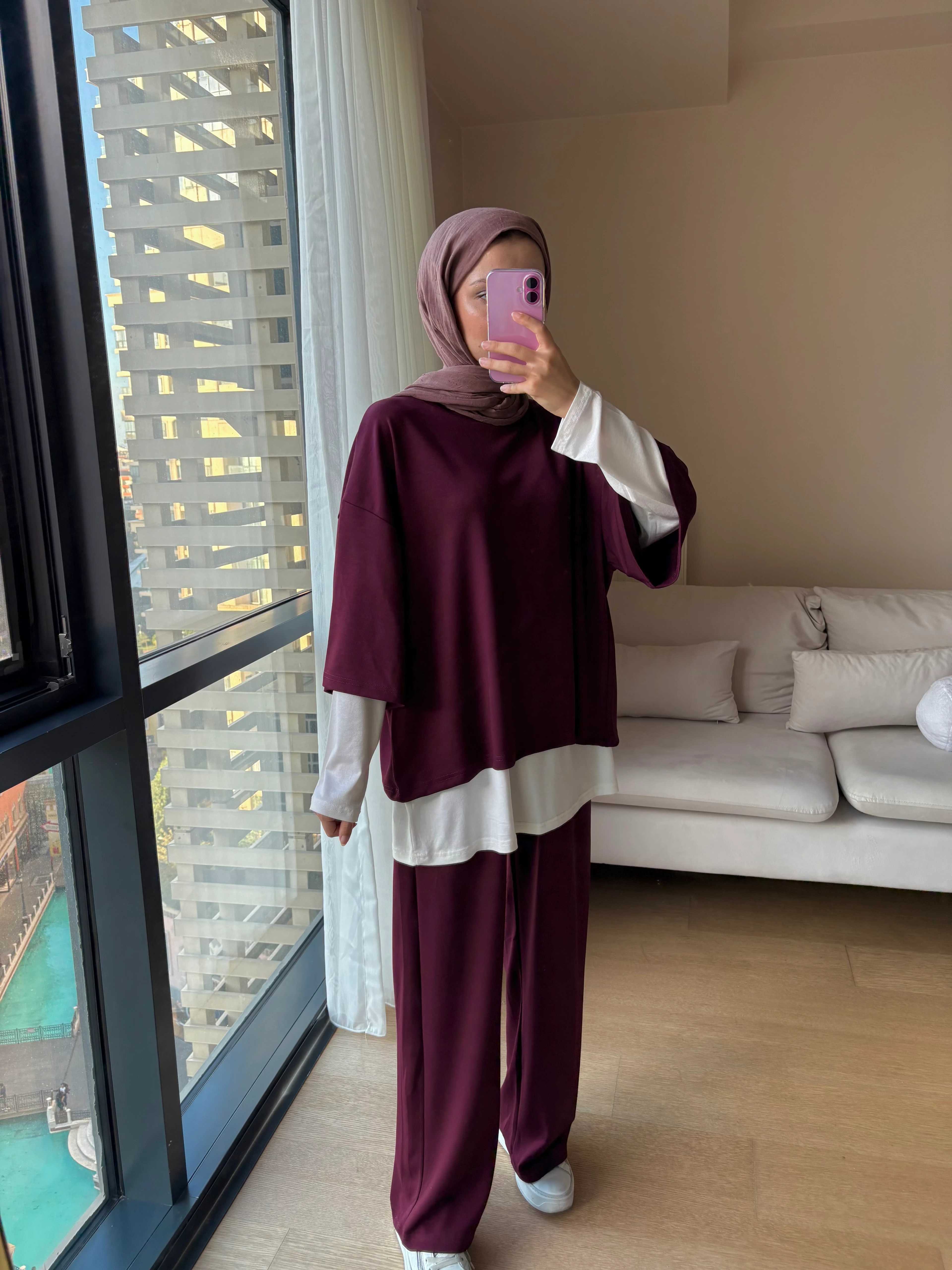 3 Parça Oysho Takım - Bordo