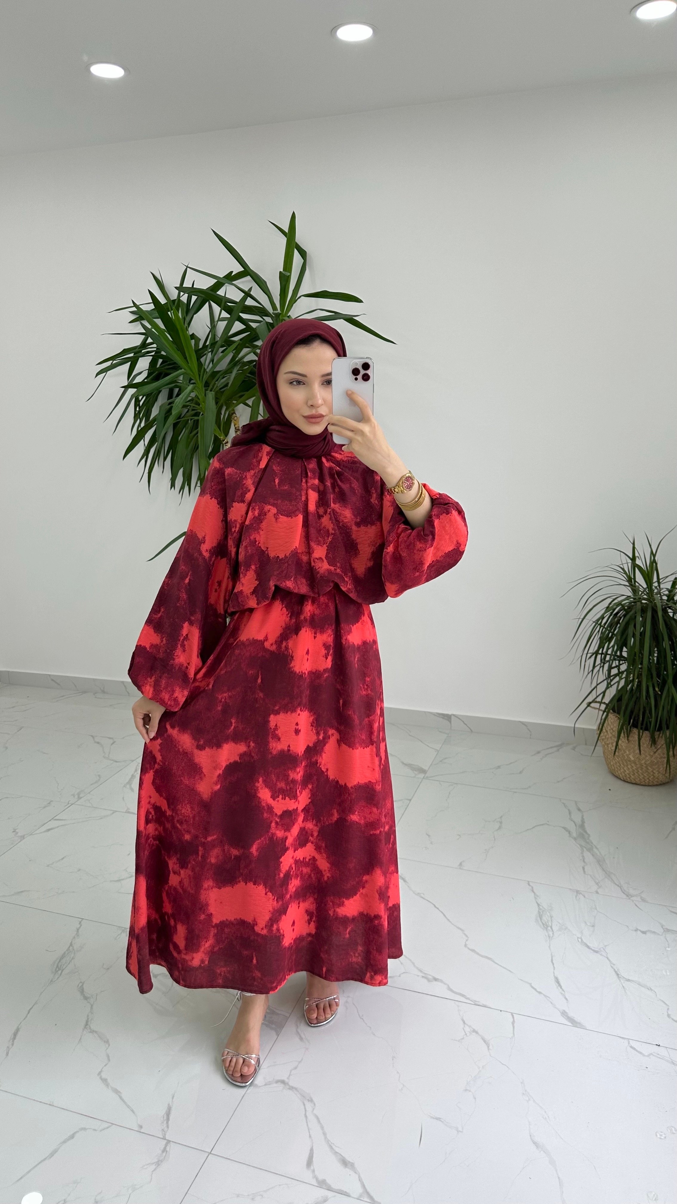 Linda Etekli Takım - Bordo