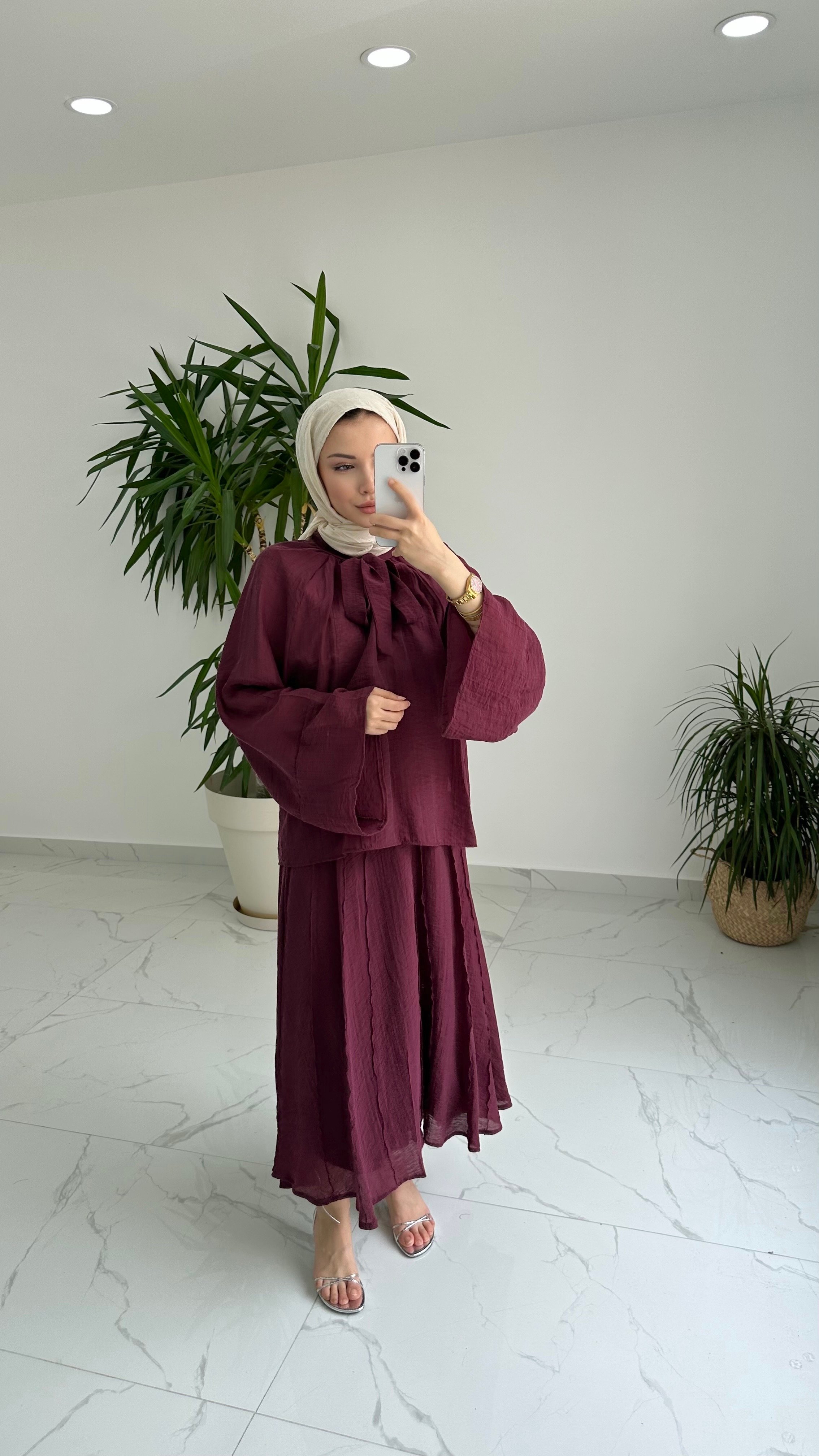 Alise Etekli Takım - Bordo