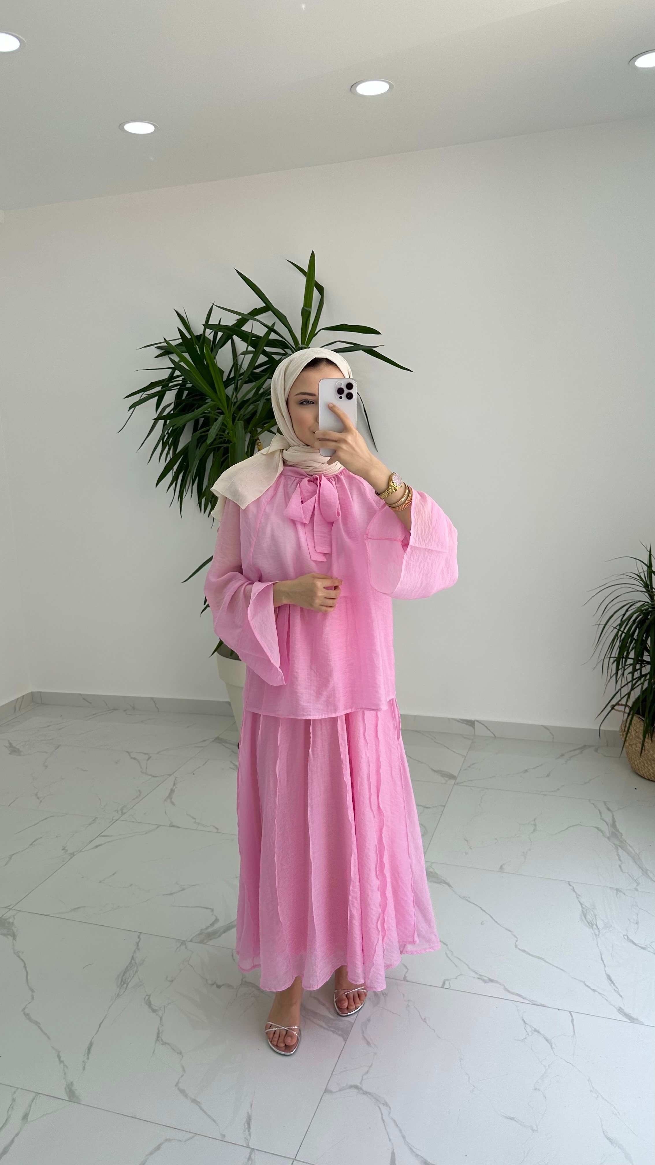 Alise Etekli Takım - Pembe