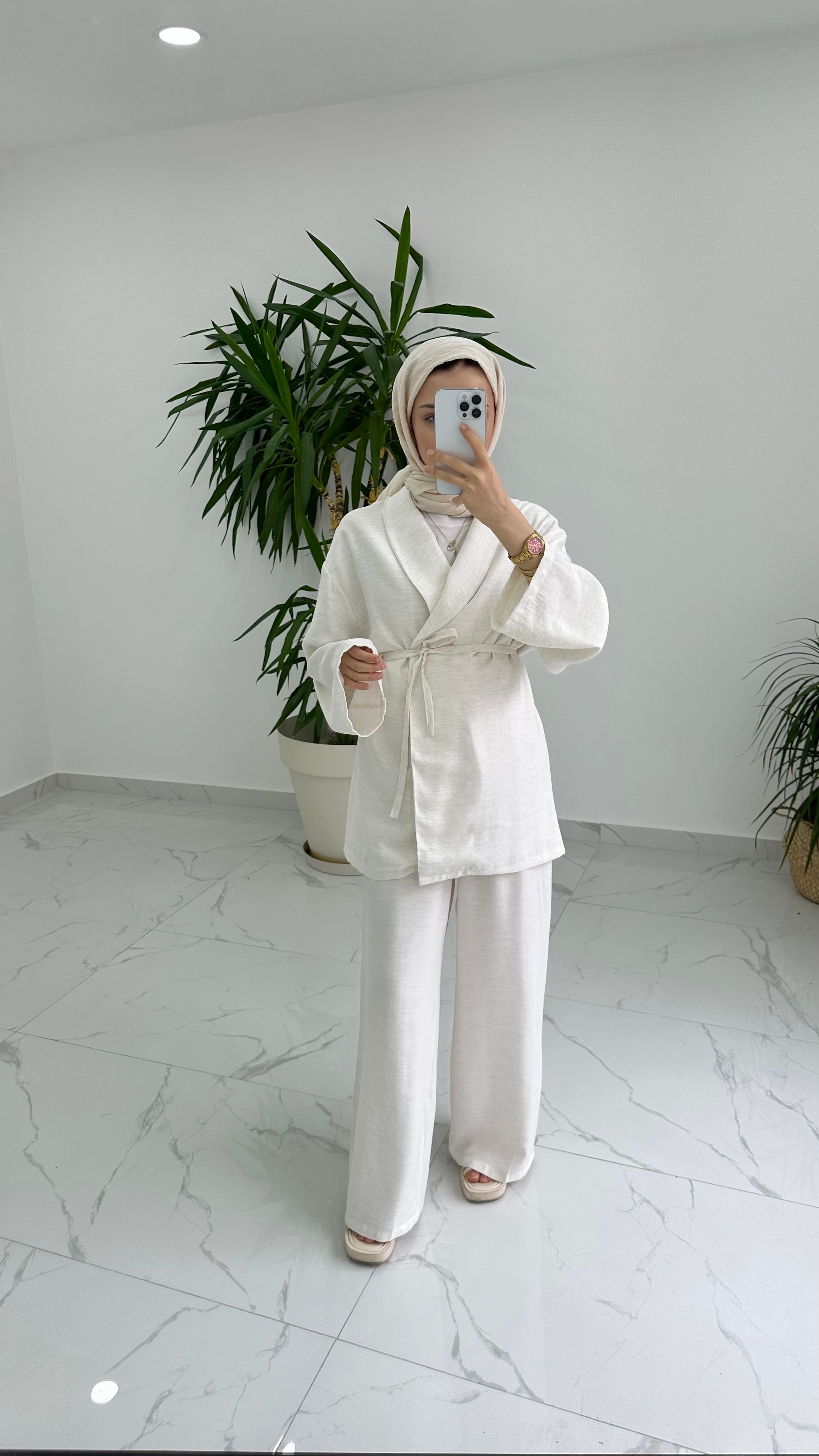 Soft Kimono Takım - Beyaz