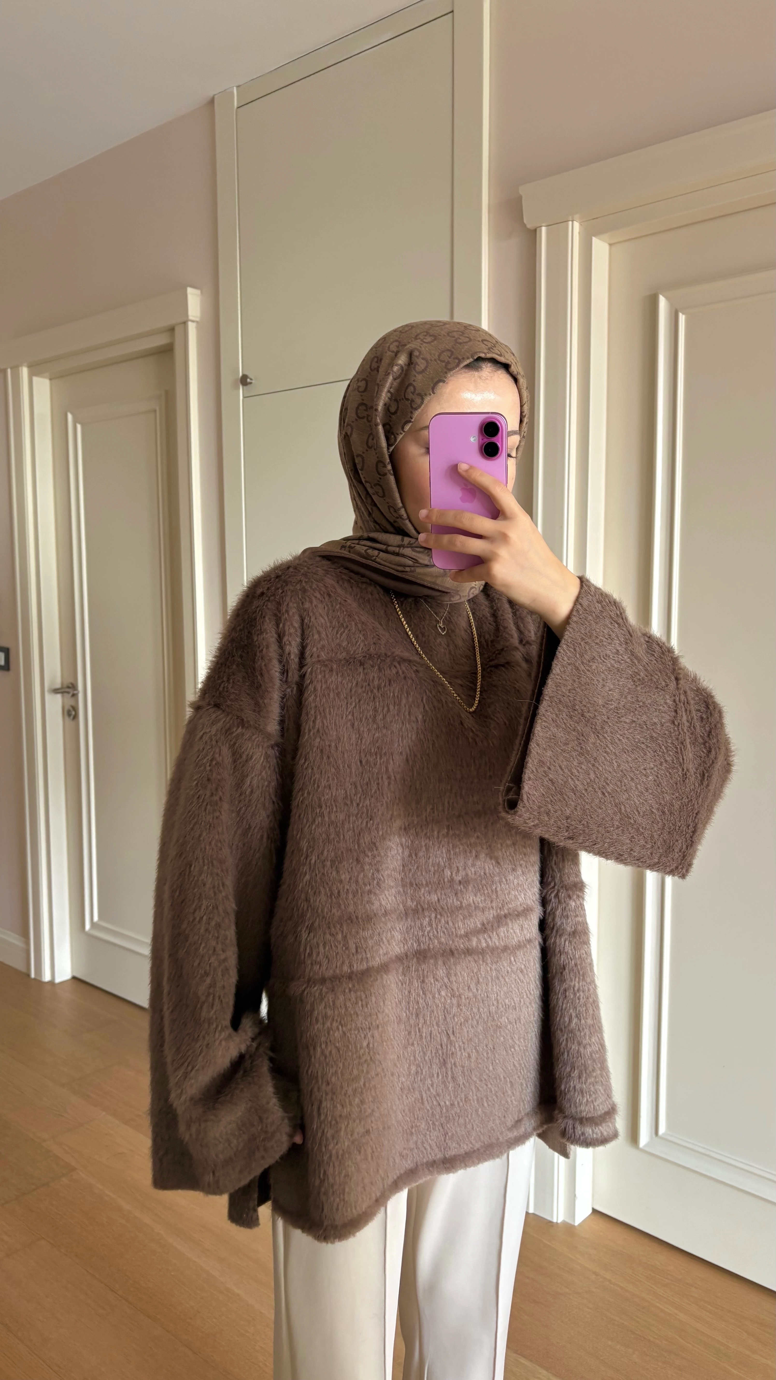 Oversize Yumoş Kazak - Vizon