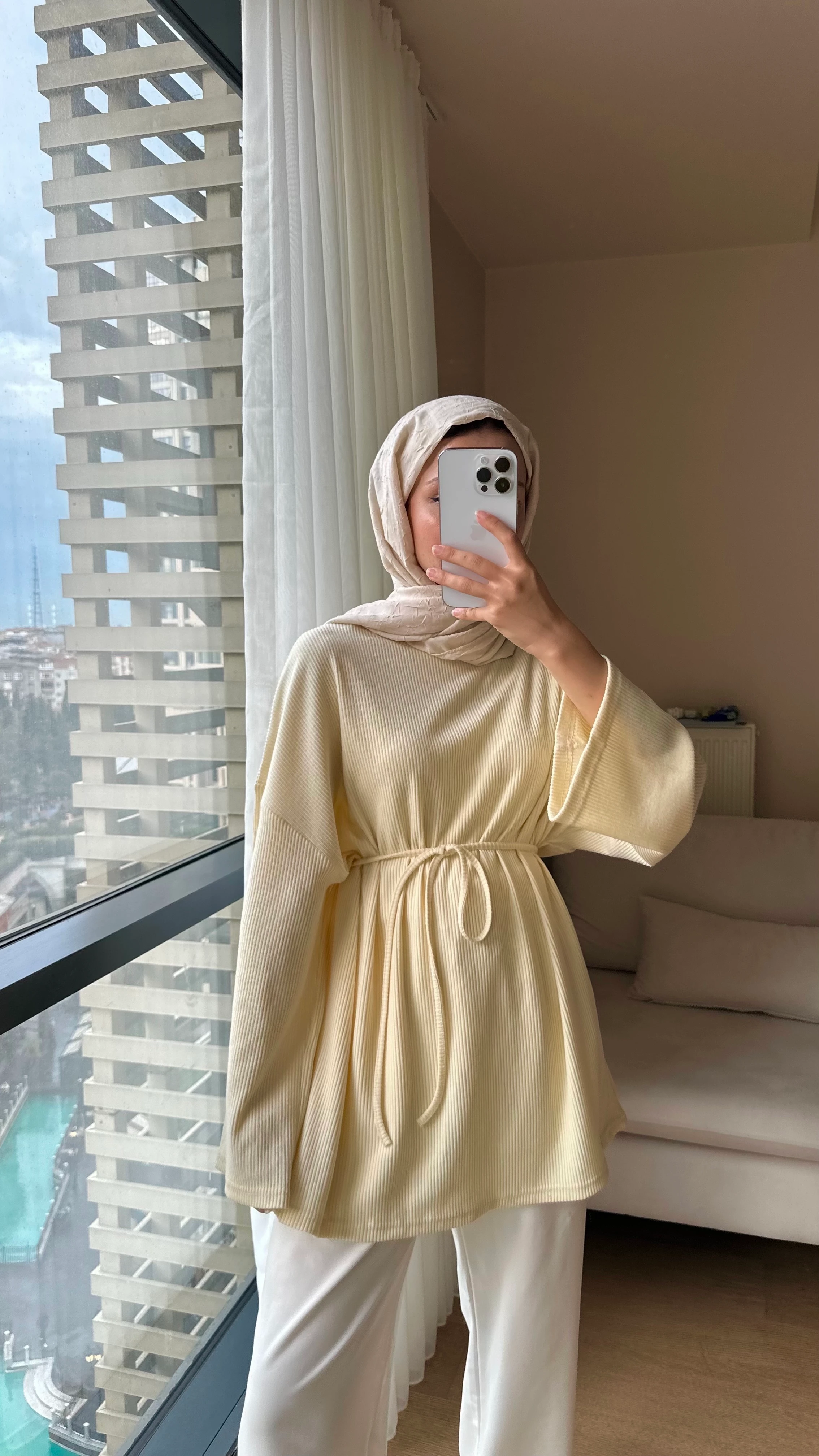 Kaşkorse Tunik - Açık Sarı