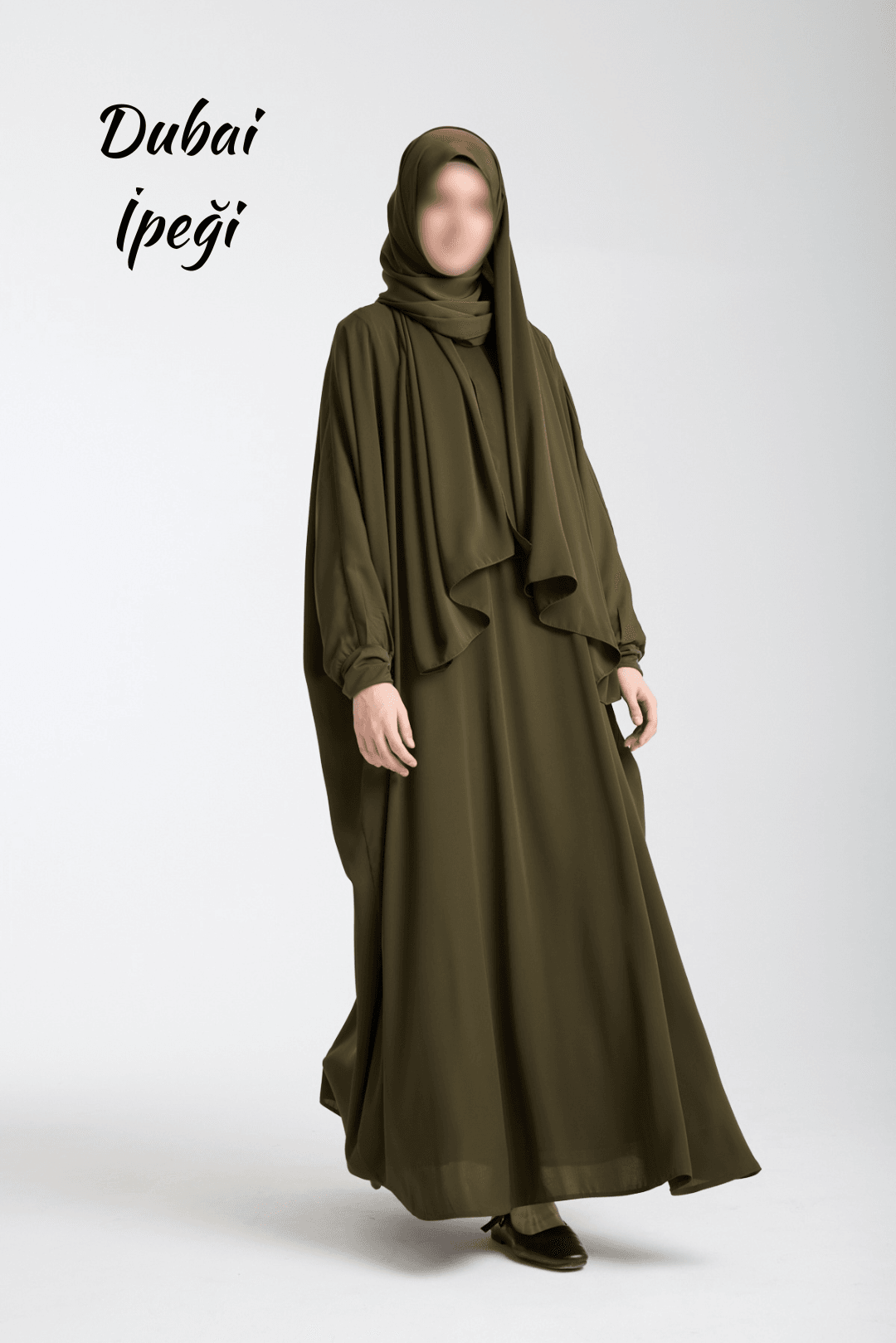 Yeşil Dubai İpeği Yarasakol Ferace
