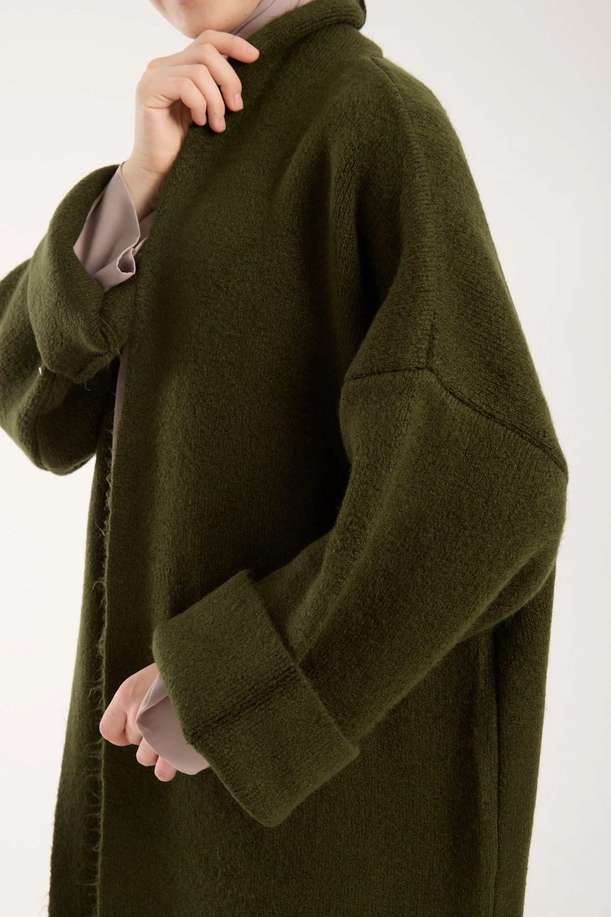 Haki Yeşil Kalın Hırka