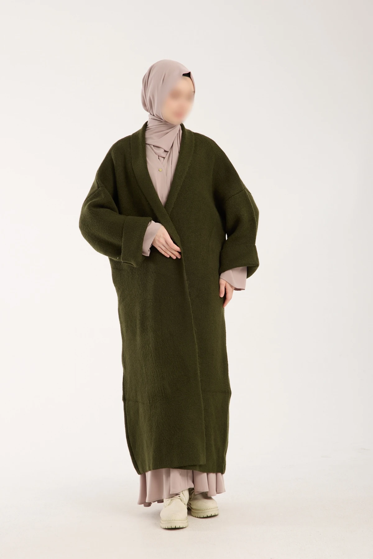 Haki Yeşil Kalın Hırka