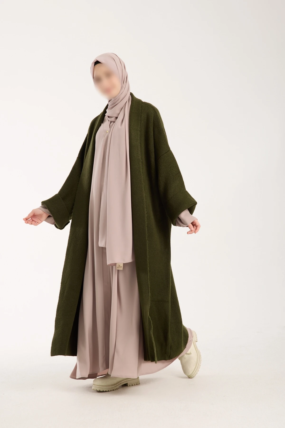 Haki Yeşil Kalın Hırka