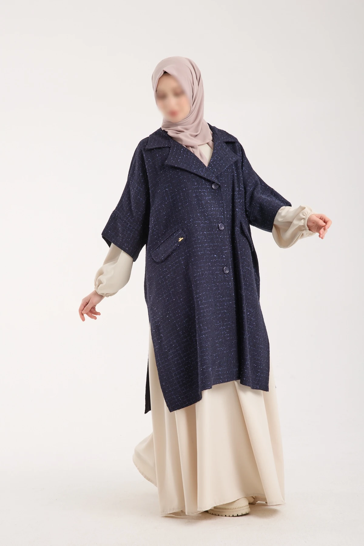 Channell Kumaş Lacivert Panço