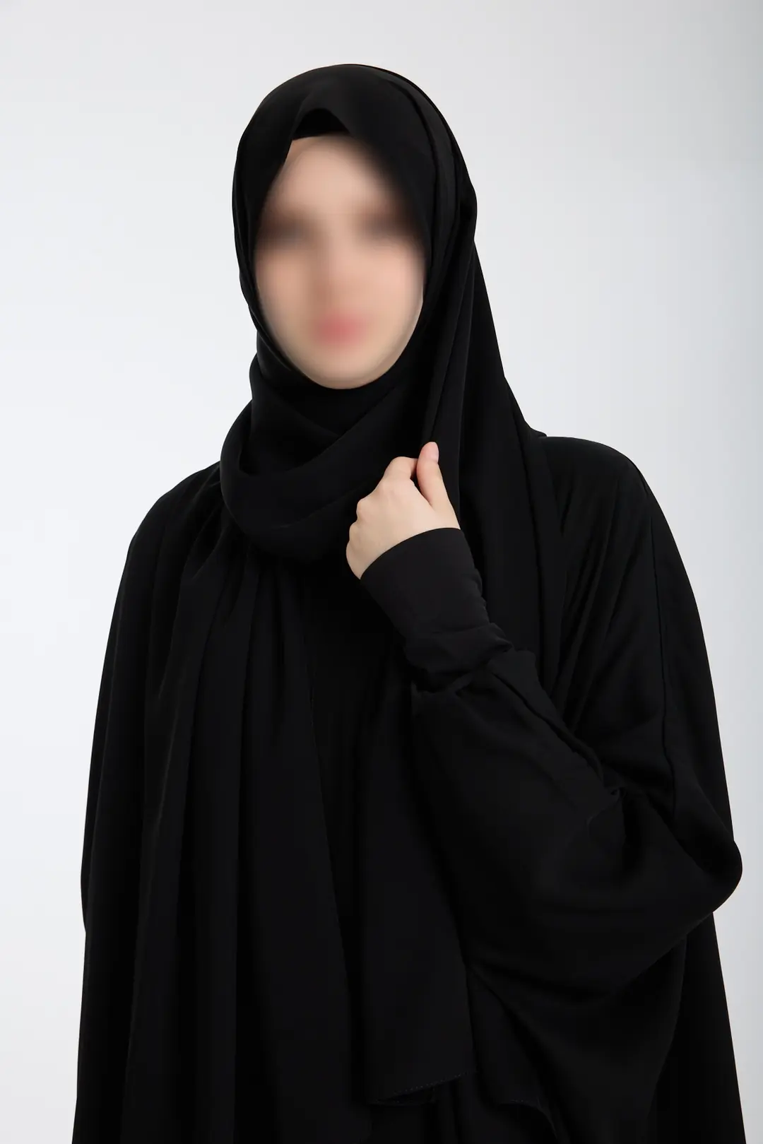 Siyah Dubai İpeği Yarasakol Ferace