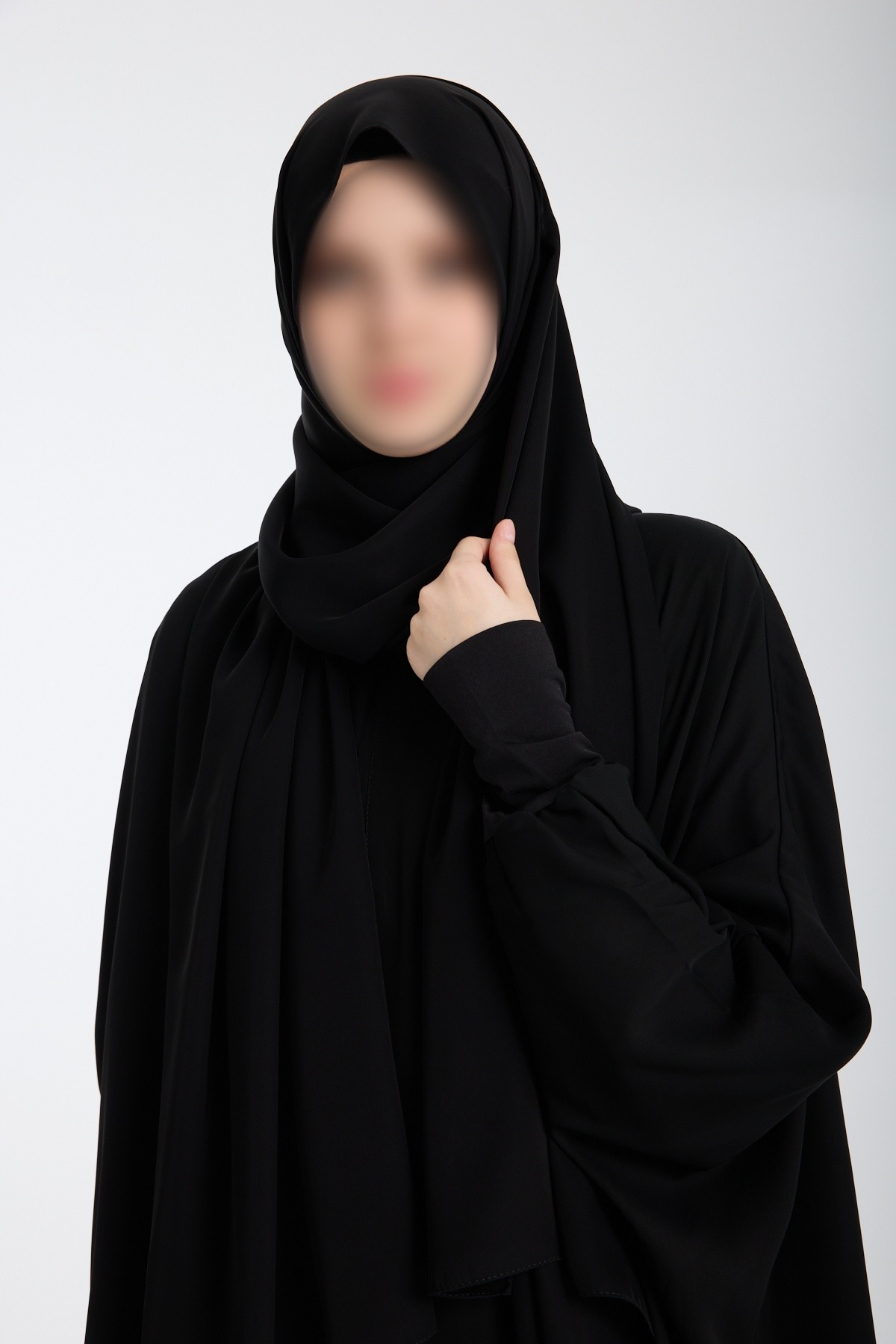 Siyah Dubai İpeği Yarasakol Ferace