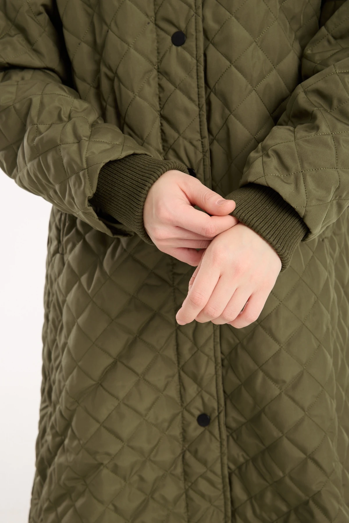 Haki Yeşil Kapitone Mont 110 CM