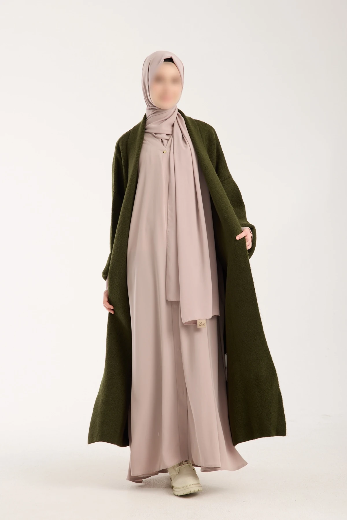 Haki Yeşil Kalın Hırka