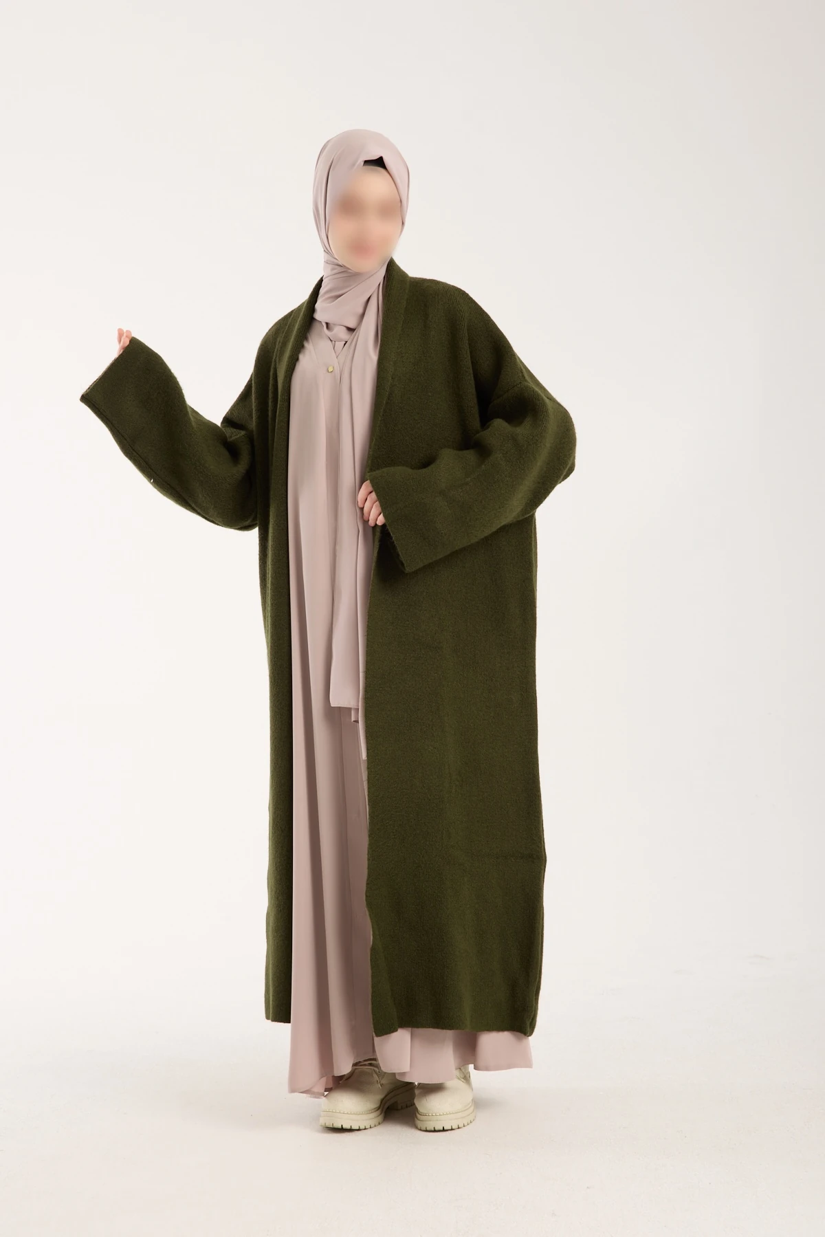 Haki Yeşil Kalın Hırka