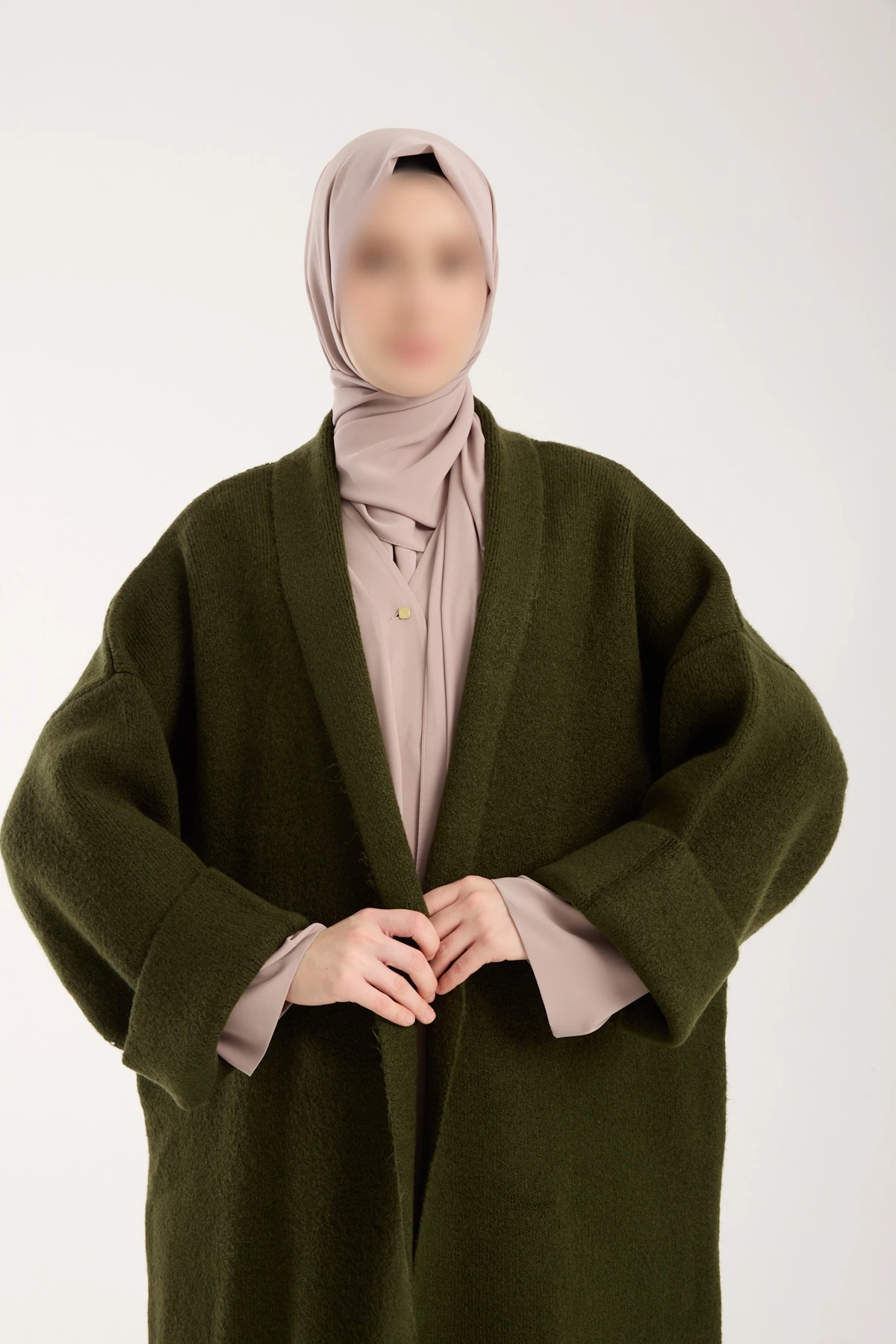 Haki Yeşil Kalın Hırka