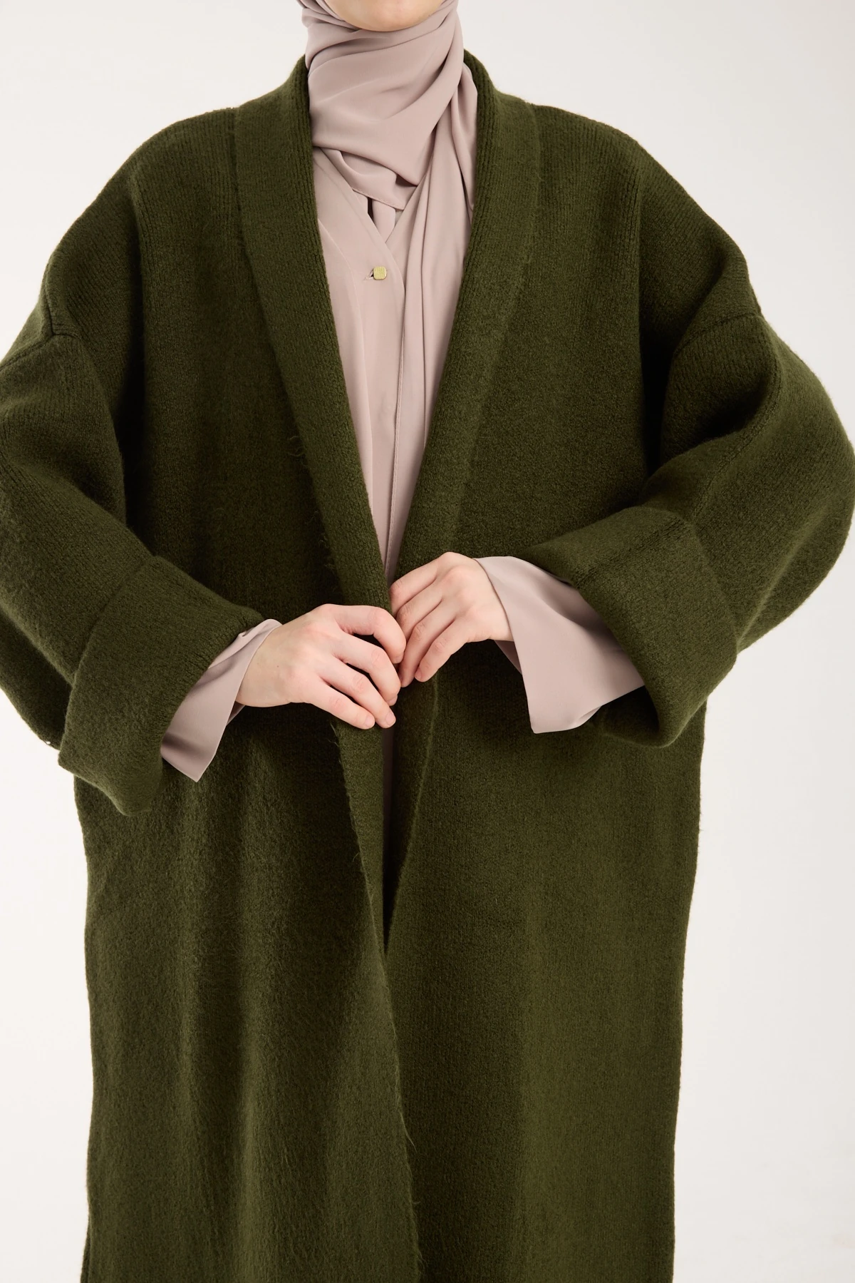 Haki Yeşil Kalın Hırka