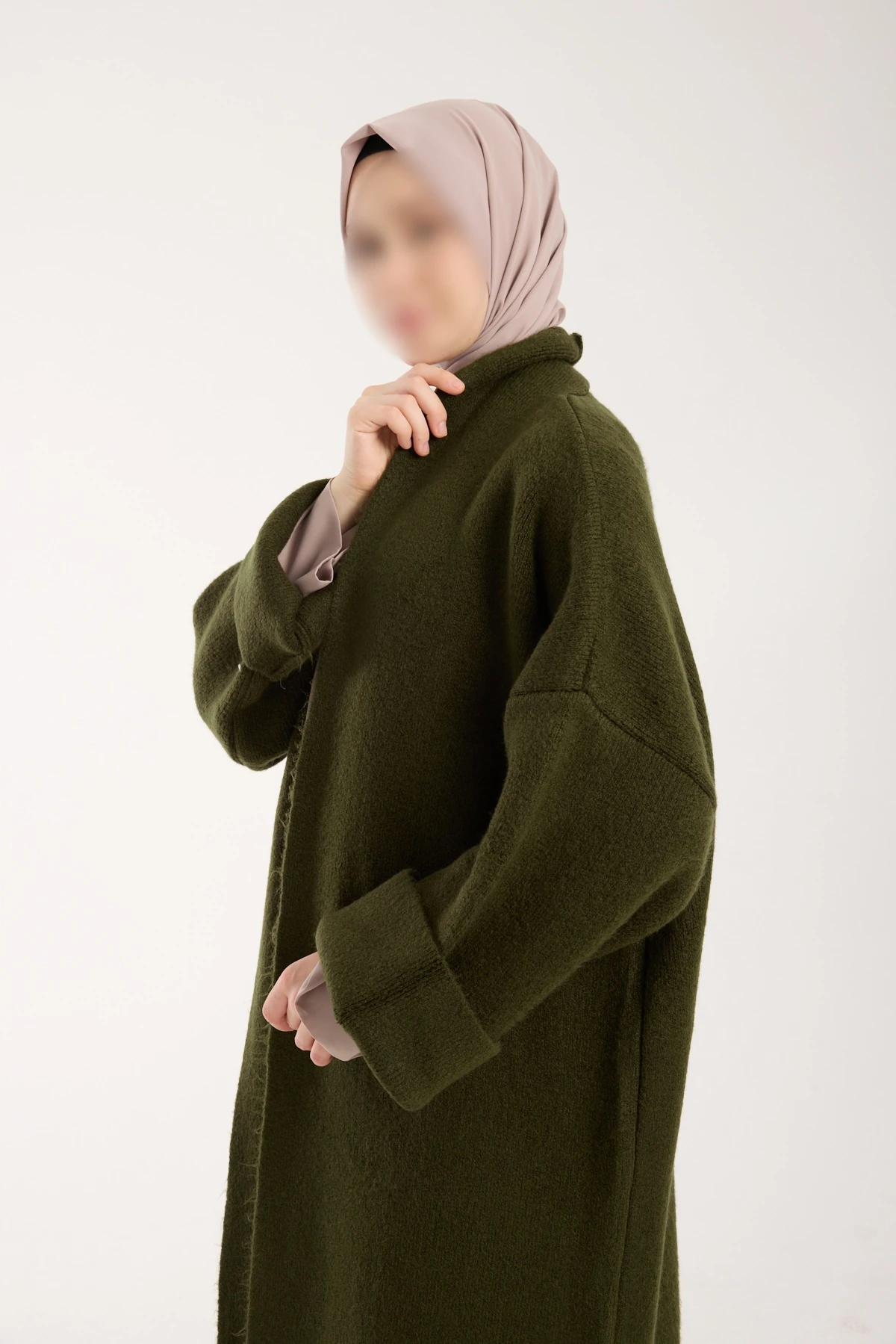 Haki Yeşil Kalın Hırka