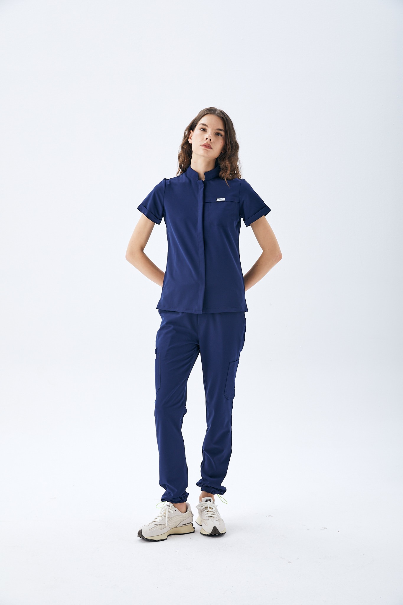 MİLEN SERİE KADIN TEK ÜST SCRUBS - GECE MAVİ