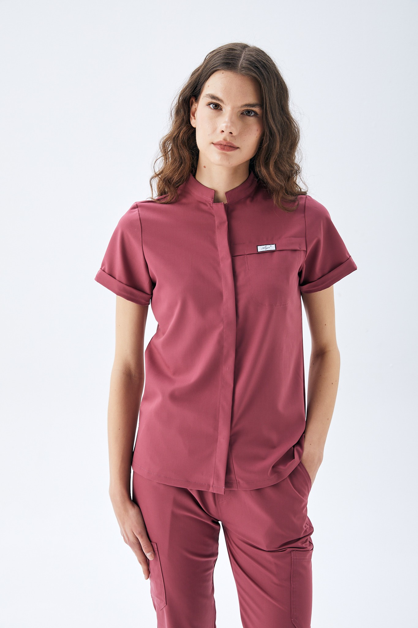 MİLEN SERİE KADIN TEK ÜST SCRUBS - ROSE
