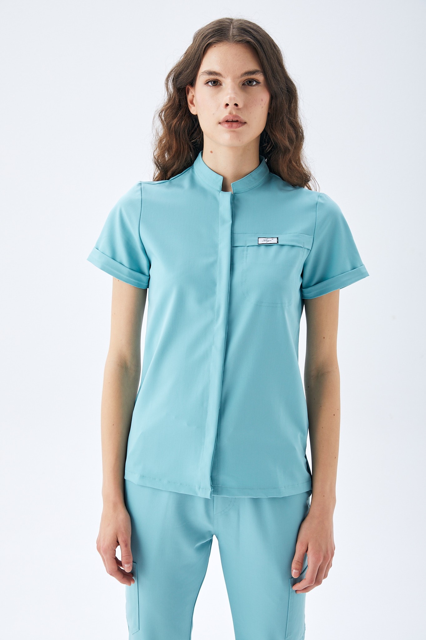 MİLEN SERİE KADIN TEK ÜST SCRUBS - AQUA