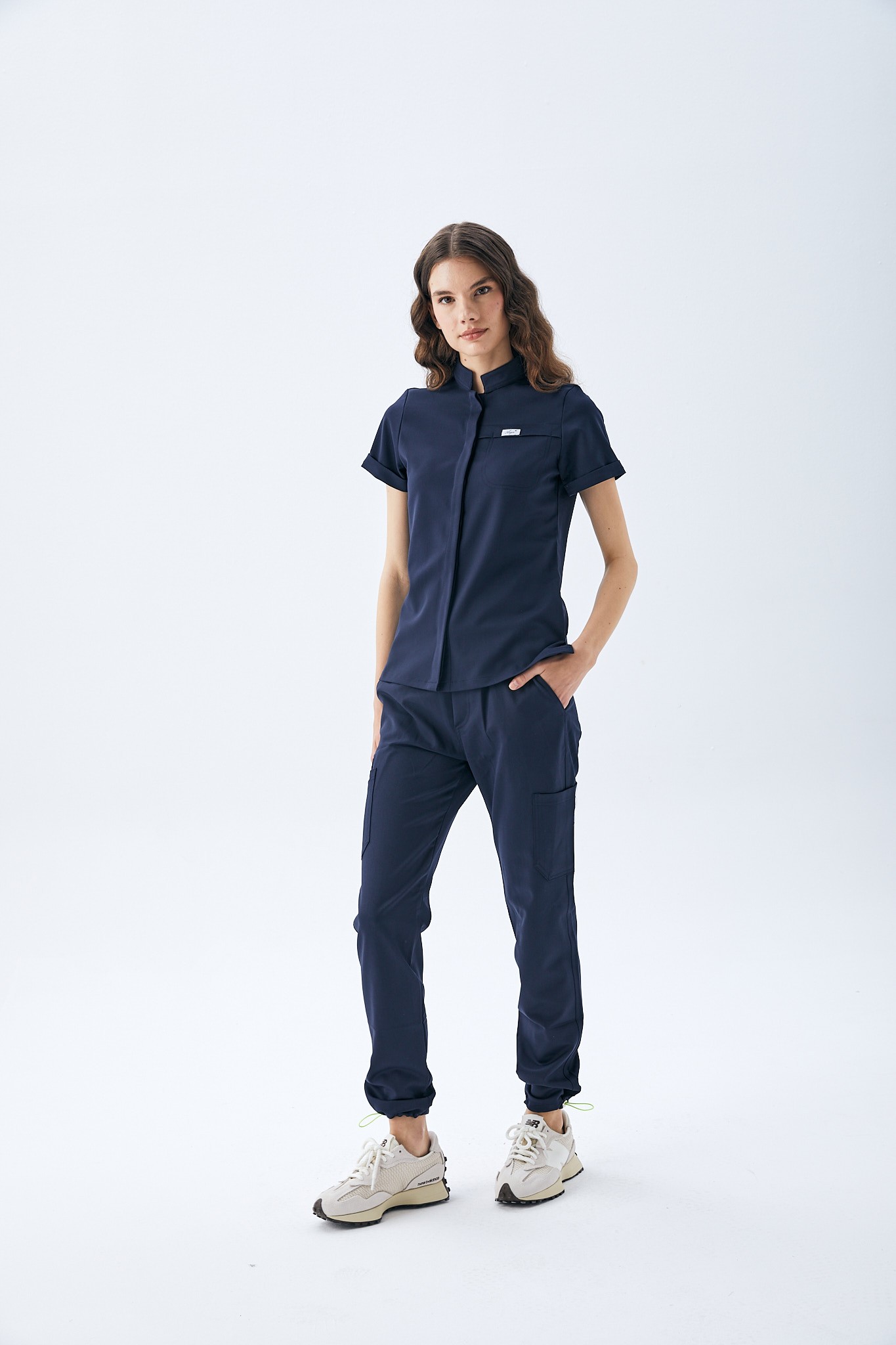 MİLEN SERİE KADIN TEK ÜST SCRUBS - LACİVERT