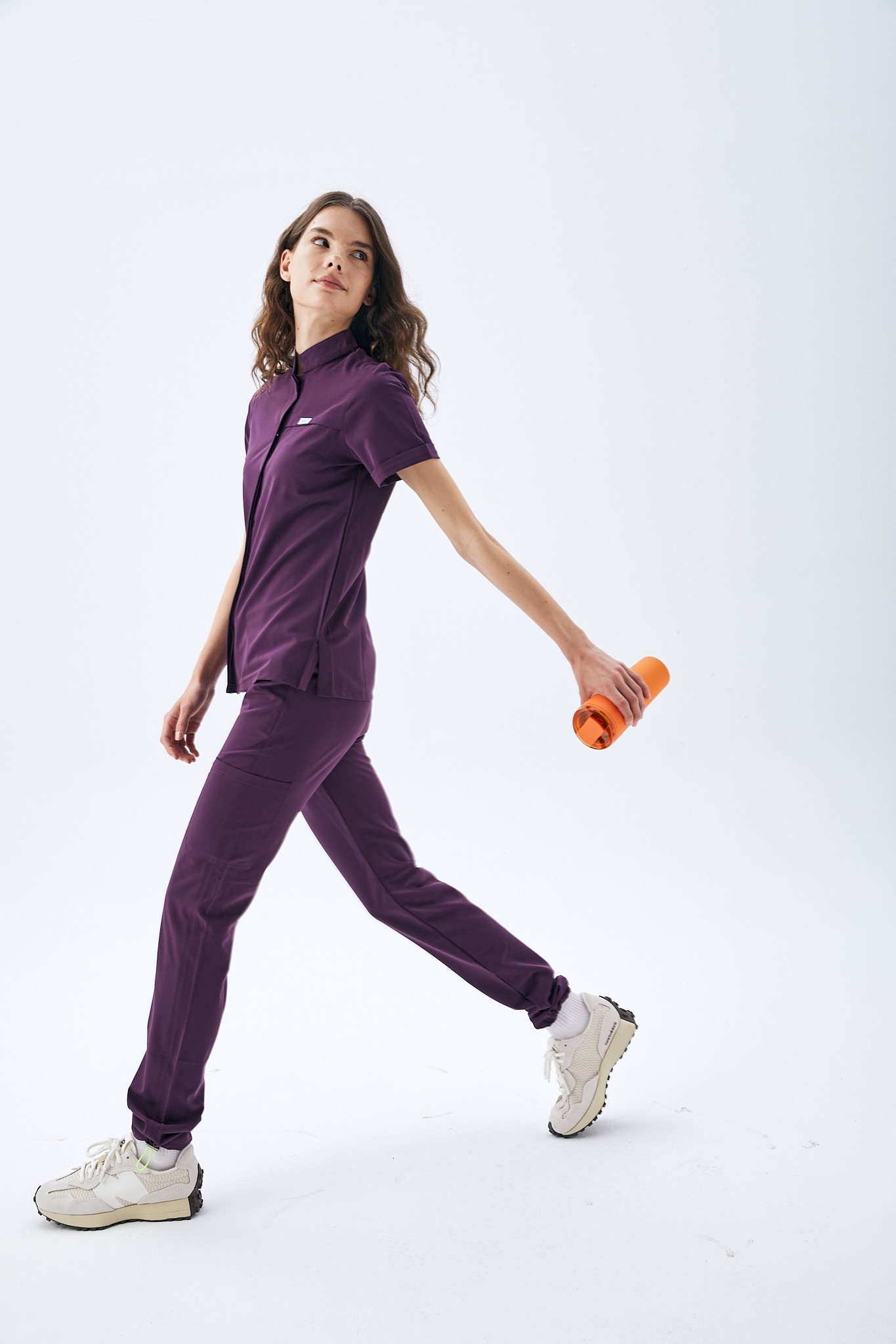 MİLEN SERİE KADIN TEK ÜST SCRUBS - MÜRDÜM