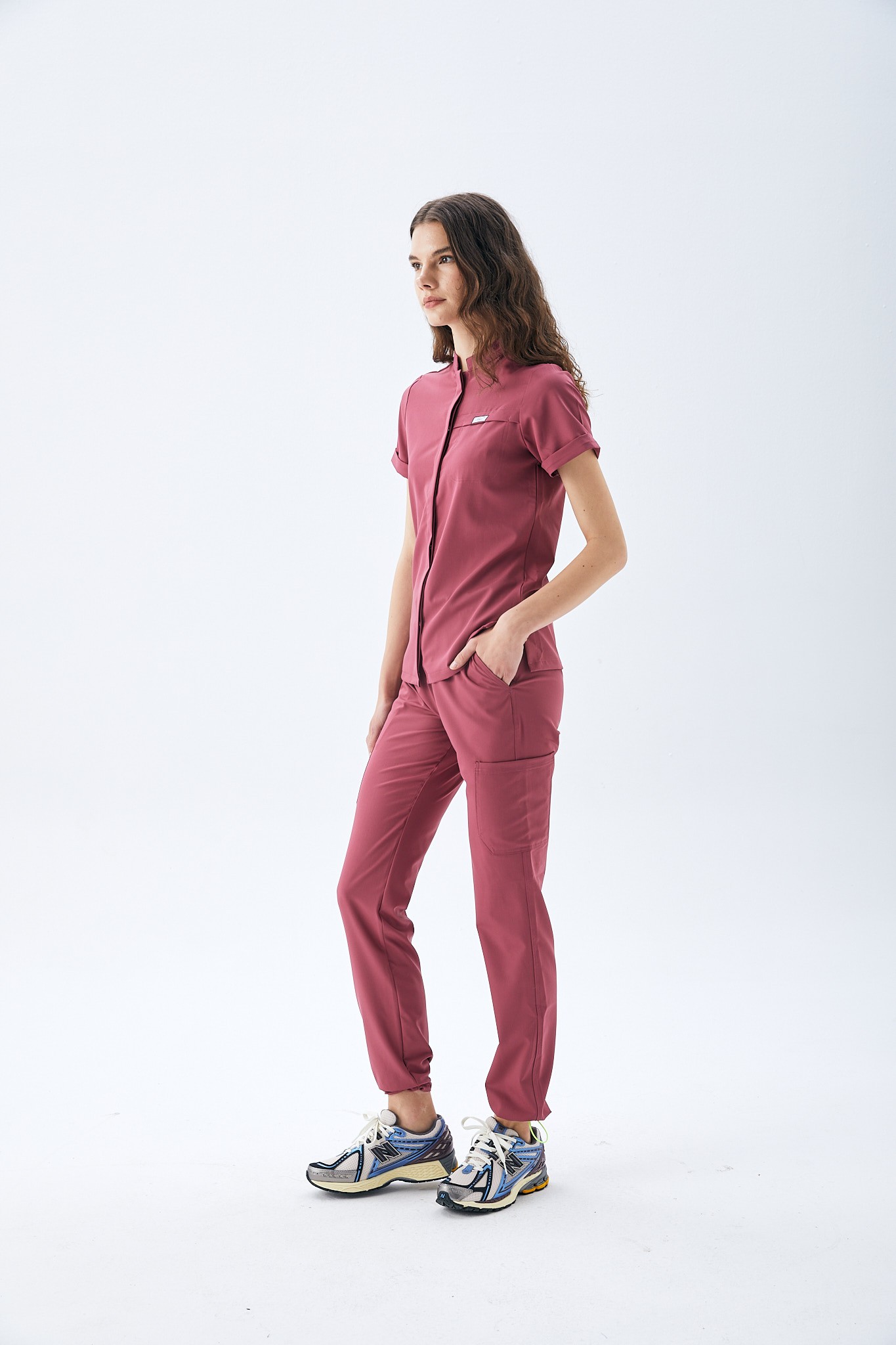 MİLEN SERİE KADIN TEK ÜST SCRUBS - ROSE