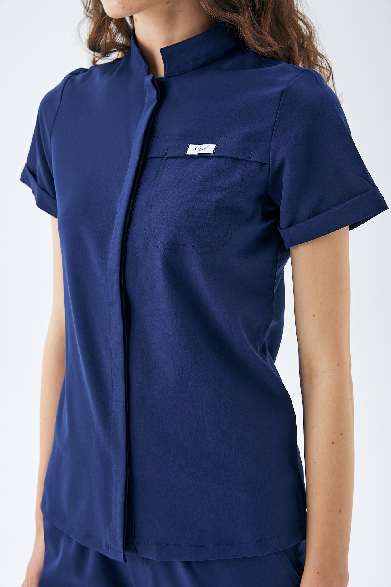 MİLEN SERİE KADIN TEK ÜST SCRUBS - GECE MAVİ
