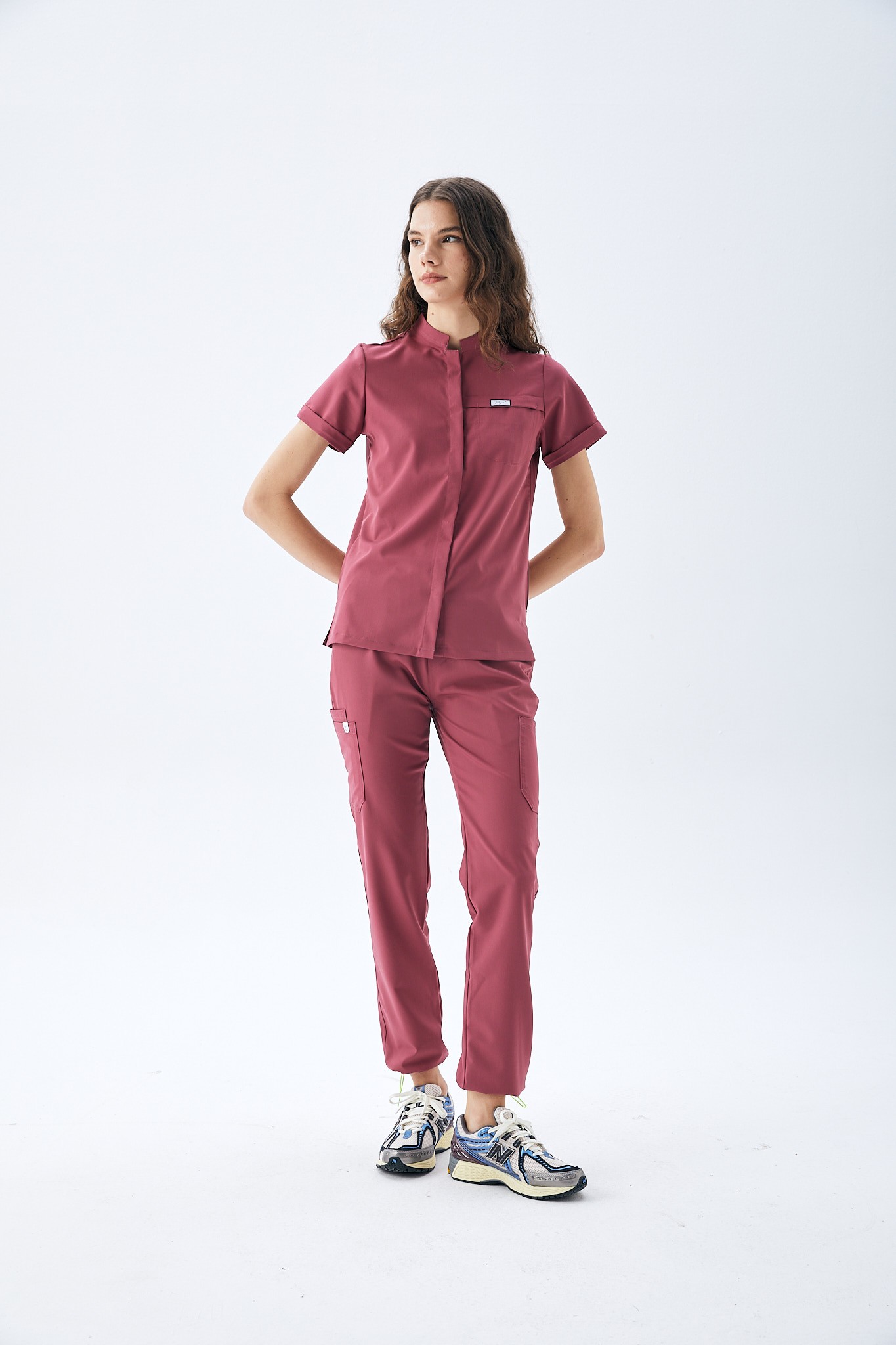 MİLEN SERİE KADIN TEK ÜST SCRUBS - ROSE