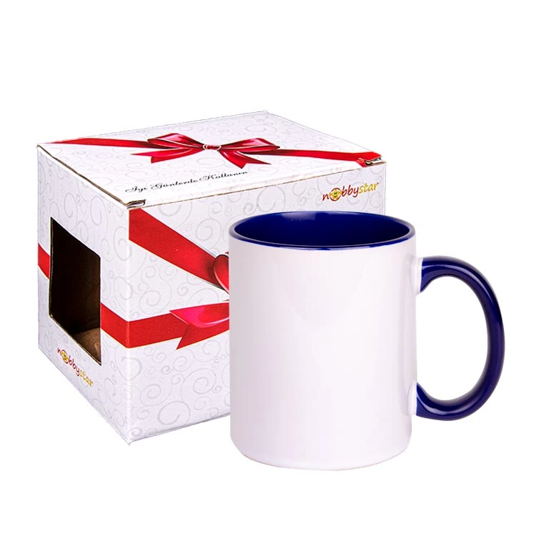 İçi Ve Kulpu Lacivert Kupa Bardak