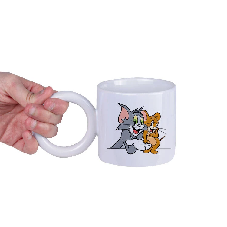 Beyaz Halka Kulplu Kupa Bardak