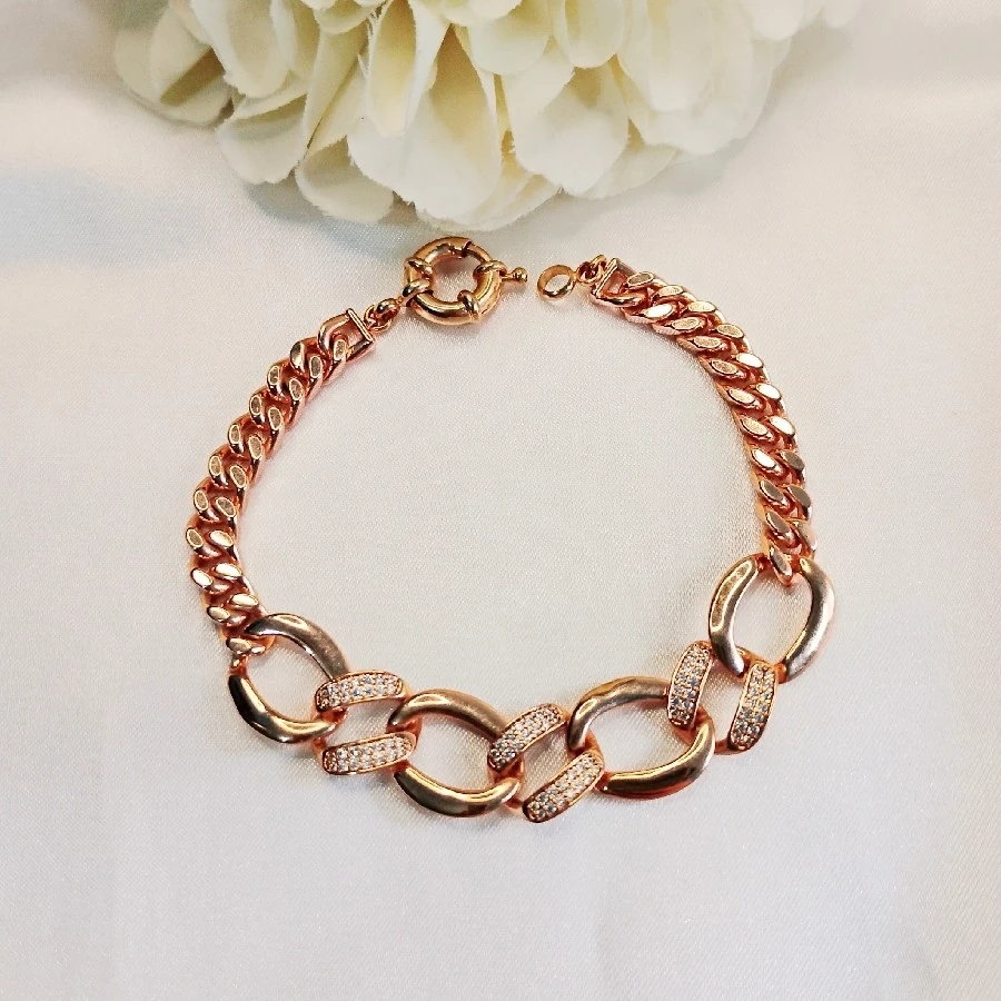 TAŞLI   ROSE VİP XUPİNG ÇELİK BİLEZİK