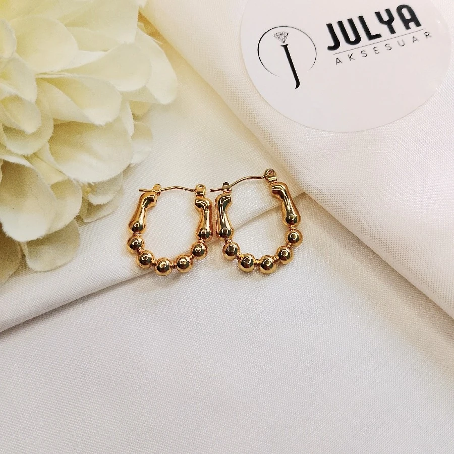 ÇELİK GOLD KARARMAZ PASLANMAZ TOPLU KÜÇÜK HALKA KÜPE