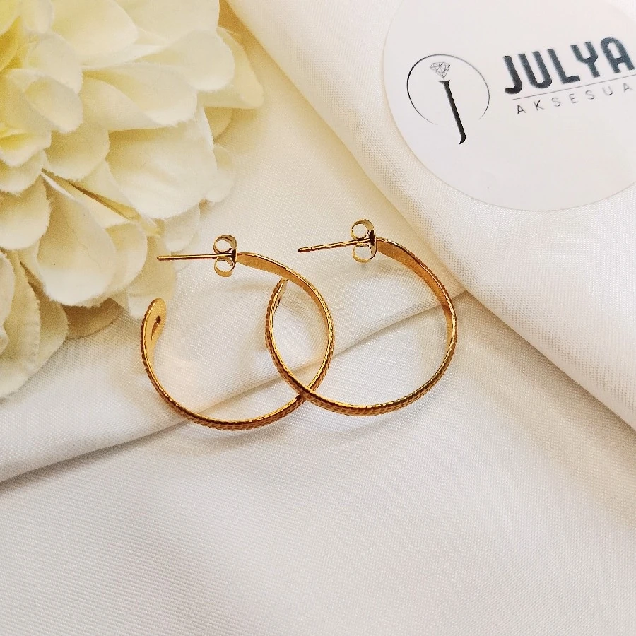 ÇELİK GOLD KARARMAZ PASLANMAZ HALKA KÜPE