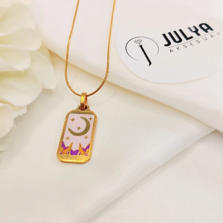 ÇELİK GOLD TAROT KARARMAZ PAZLANMAZ 45+5  KOLYE