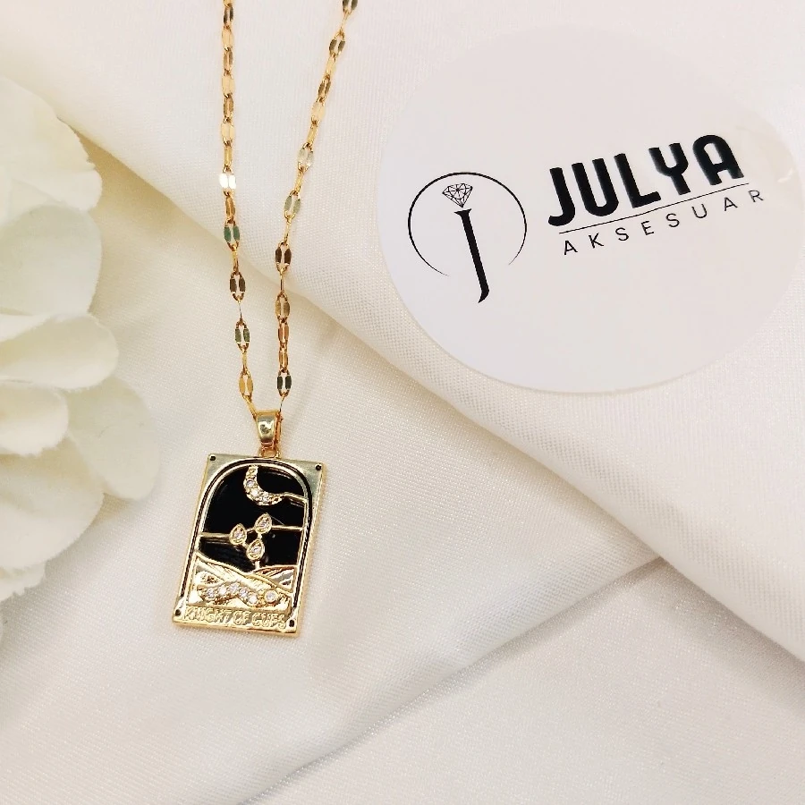 ÇELİK GOLD KARARMAZ PAZLANMAZ 45+5 CM TAROT KOLYE