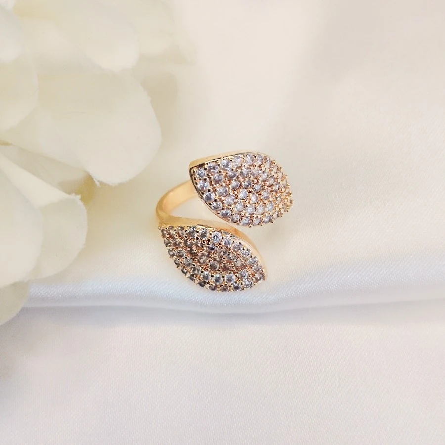 ÇELİK GOLD TAŞLI  AYARLANABİLİR  KADIN YÜZÜK