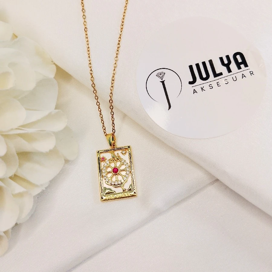 ÇELİK GOLD KARARMAZ PAZLANMAZ 45+5 CM TAROT KOLYE