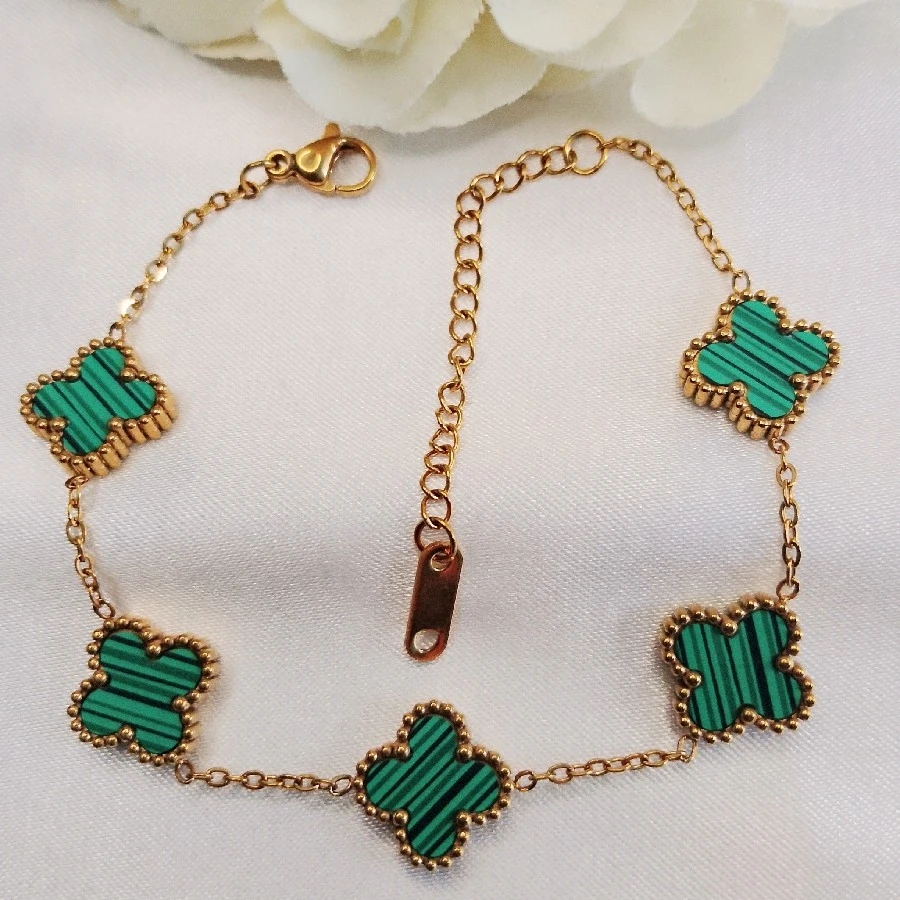 ÇELİK GOLD MARKA KARARMAZ PASLANMAZ YONCA BİLEKLİK