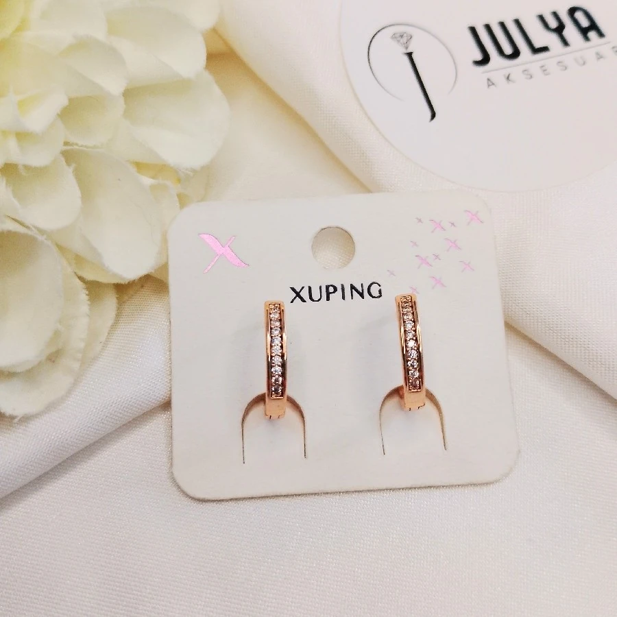 ÇELİK VİP XUPİNG KARARMAZ PASLANMAZ TAŞLI KÜÇÜK HALKA KÜPE