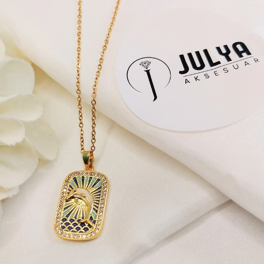 ÇELİK GOLD KARARMAZ PAZLANMAZ 45+5 CM TAROT KOLYE