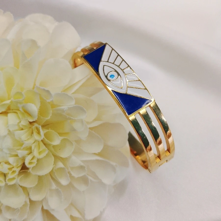 ÇELİK GOLD KARARMAZ PASLANMAZ ŞIK MİNELİ 21CM KELEPÇE