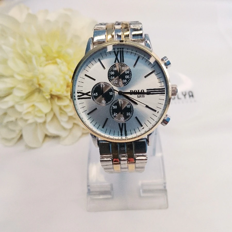 ÇELİK GÜMÜŞ RENGİ GOLD KARARMAZ PASLANMAZ   ERKEK KOL SAATİ