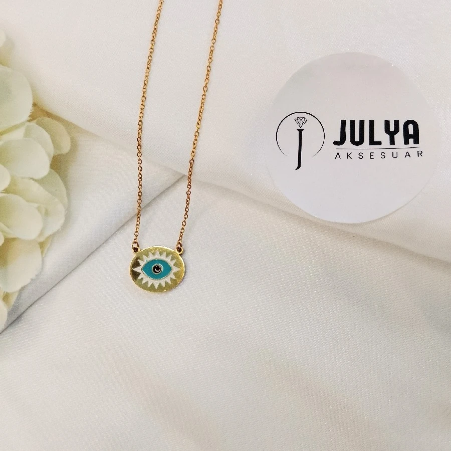 ÇELİK GOLD RENK GÖZ PASLANMAZ KARARMAZ 45+5 CM KOLYE