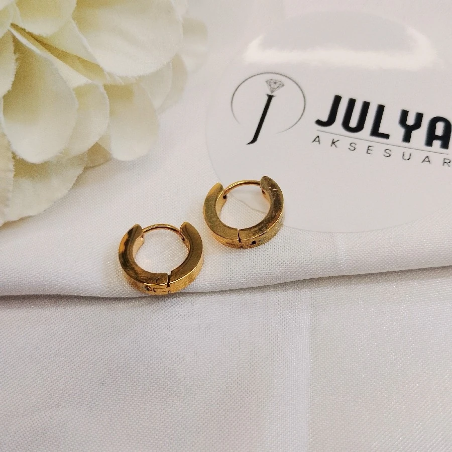 ÇELİK GOLD KARARMAZ PASLANMAZ  HALKA  ERKEK KÜPE